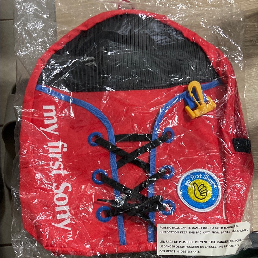 Vintage 80’s “My First Sony” Red Kids Backpack